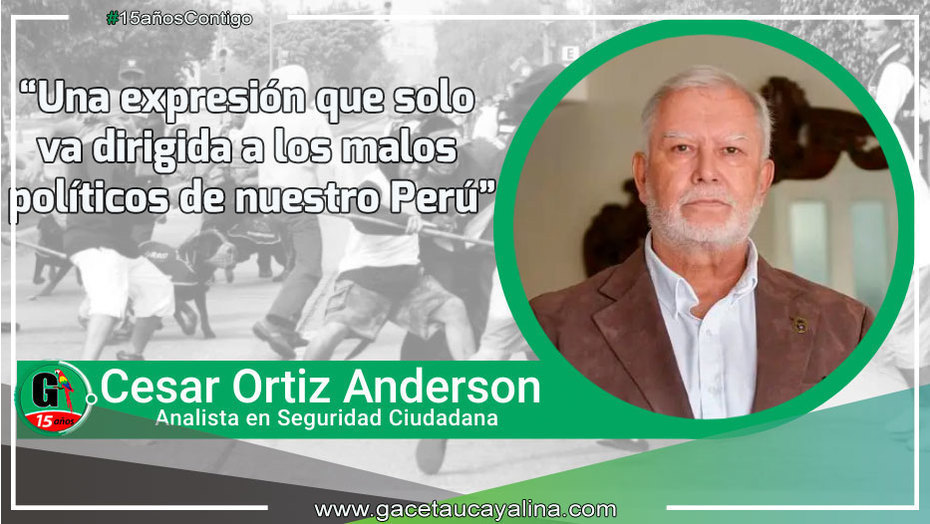 Una expresión que solo va dirigida a los malos políticos de nuestro Perú
