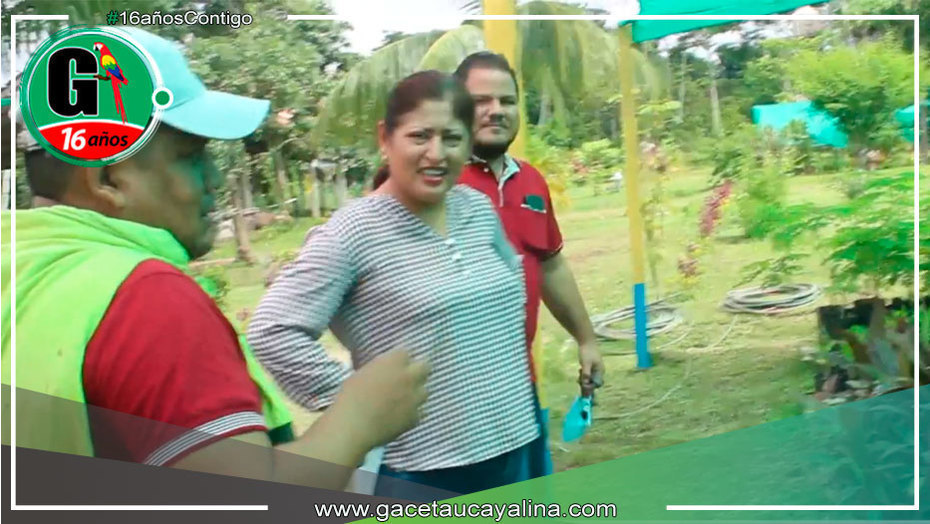 Gerente Municipal Dra. Karen Del Águila Pinedo Supervisa Estado de Áreas Verdes y Vivero en Coronel Portillo