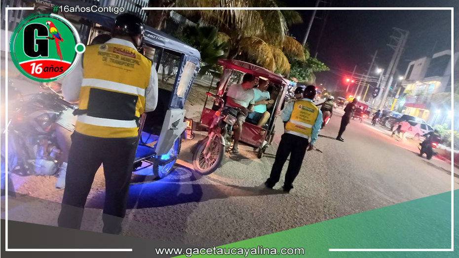 Operativo conjunto con la PNP para prevenir ilícitos y garantizar la seguridad en el tránsito en la ciudad de Pucallpa