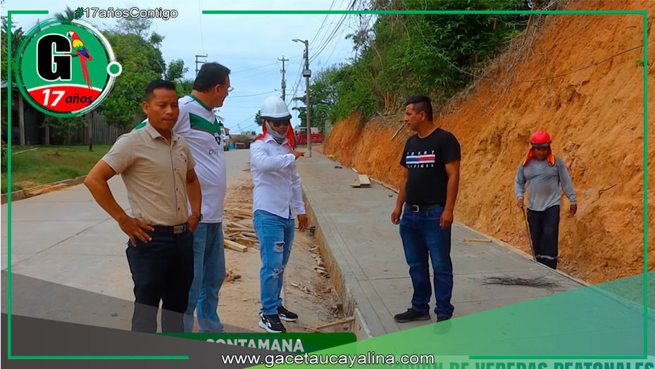 Construyen 1000 metros de vereda para peatones en Contamana