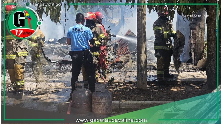 Incendio afecta zona de Fátima en el distrito de Yarinacocha