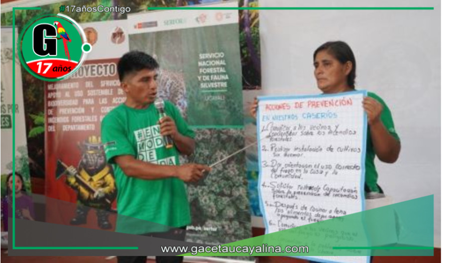 Capacitan a más 350 de comunidades nativas para prever incendios forestales en Ucayali 