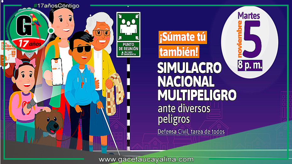  Convocan a simulacro multipeligro en Padre Abad