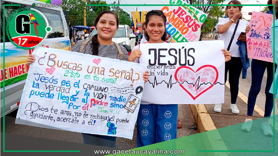 Cientos de fieles se reúnen en Pucallpa para la Marcha para Jesús 2024