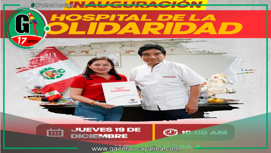  Inauguran Hospital de la Solidaridad en Pucallpa
