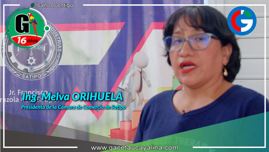 Ing. Melva Orihuela Verano, presidenta de la Cámara de Comercio de Satipo, destaca el impulso económico en la provincia