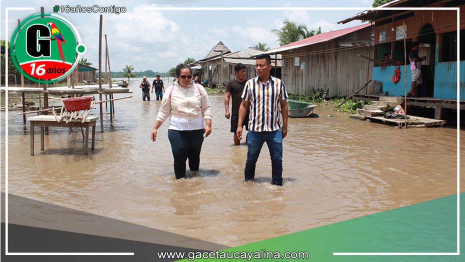 Alcalde provincial y equipo de Defensa Civil supervisan zonas afectadas por inundaciones en Contamana