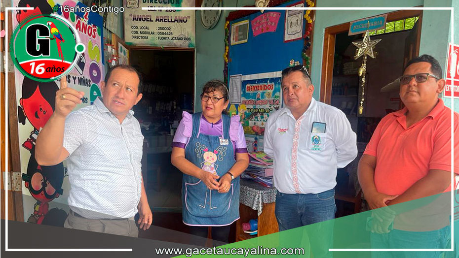 Autoridades de Ucayali supervisan mejoras en la I.E. Mariscal Cáceres junto al gerente territorial de Atalaya