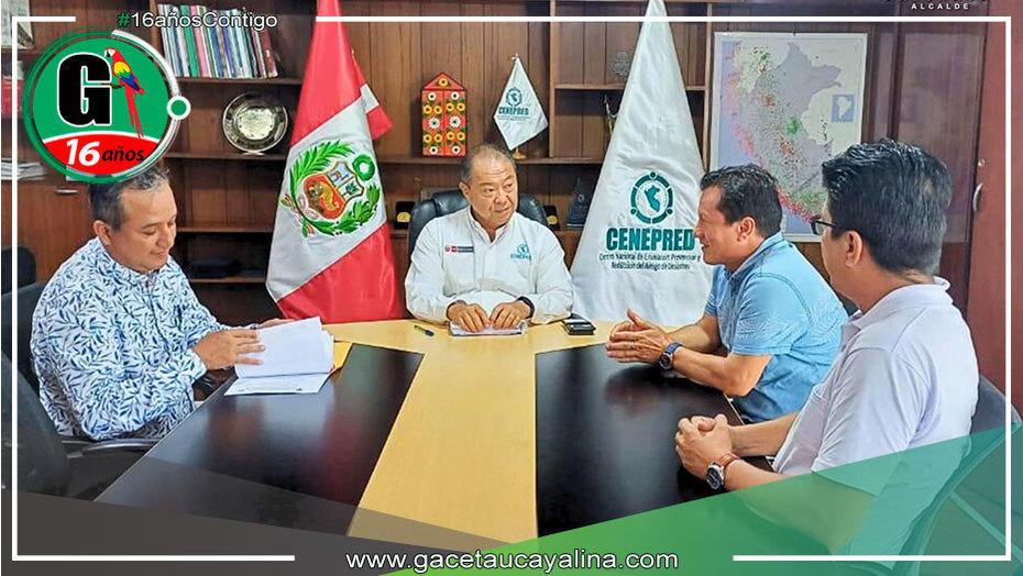  Alcalde Fernando Arechaga se reúne con ING. Miguel Yamasaki Koizumi para abordar gestión de riesgos en Tahuanía