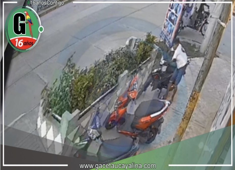 Delincuentes roban moto 