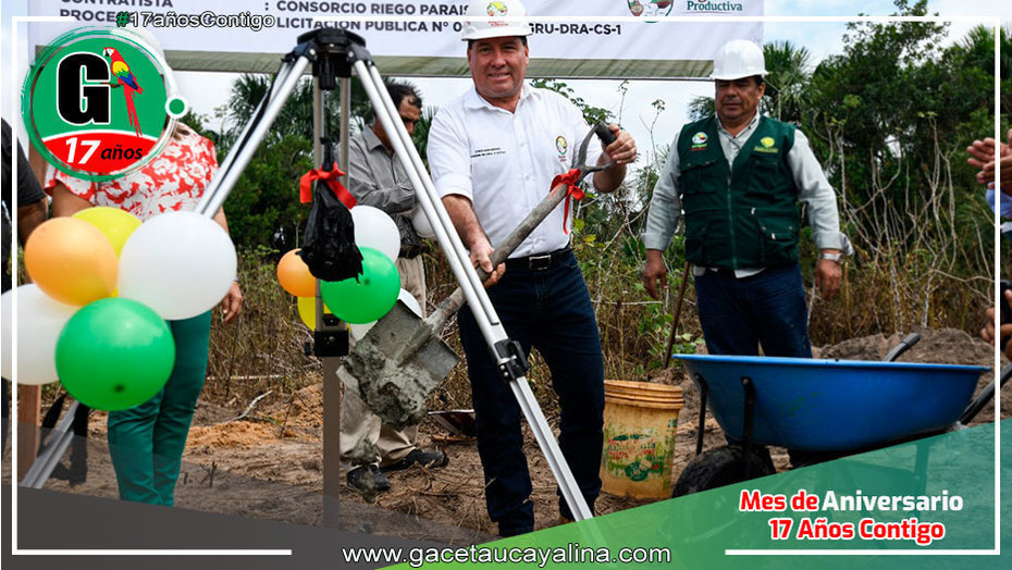 Gambini coloca primera piedra para la construcción de nuevo sistema de riego en Nueva Requena