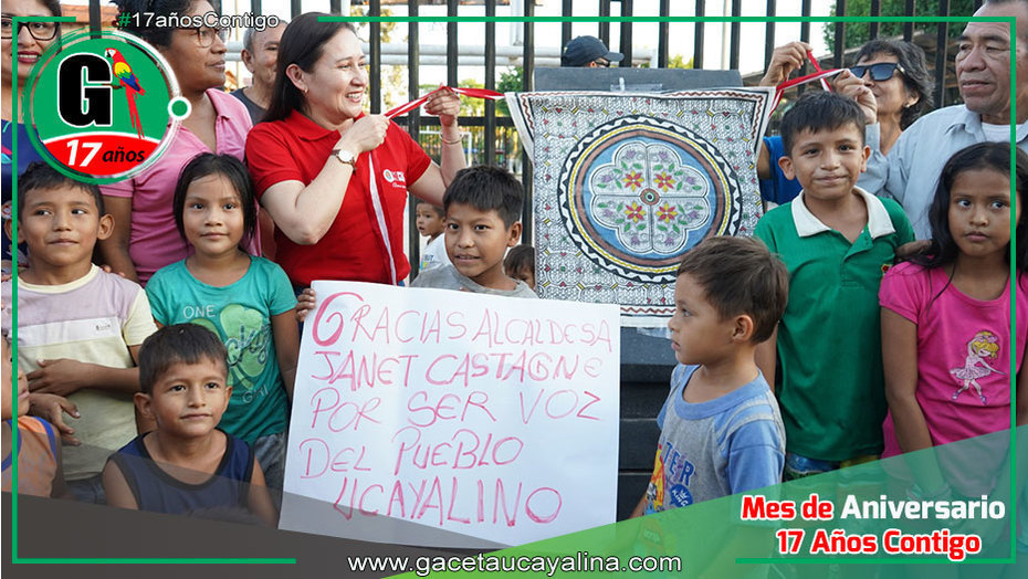 Janet Castagne Entrega Pavimento al A.H. Jorge Chávez en Pucallpa