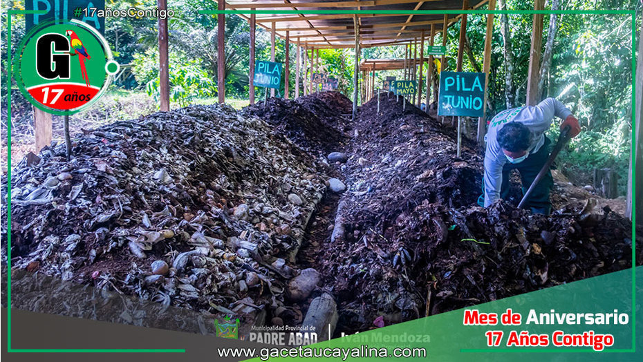 Alcalde de Padre Abad promueve producción de abono orgánico para embellecer la ciudad