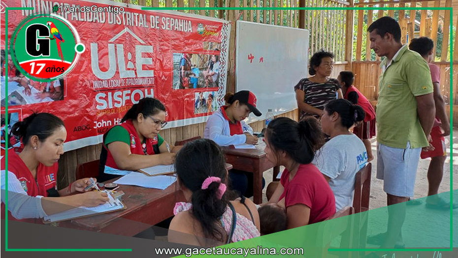 Concluye exitosamente campaña de empadronamiento en comunidades ribereñas de Sepahua