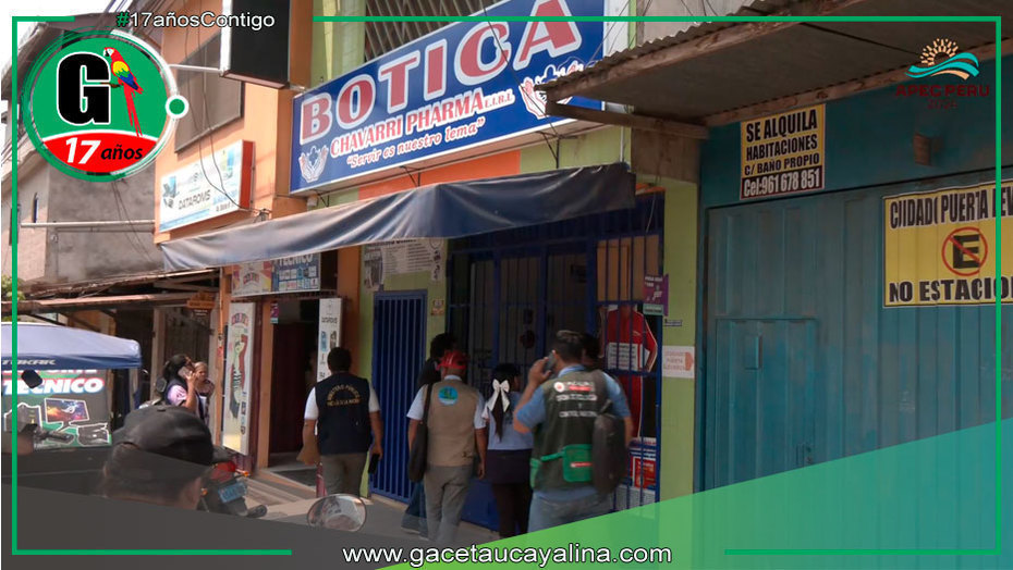 Clausuran farmacias sin autorización en Coronel Portillo