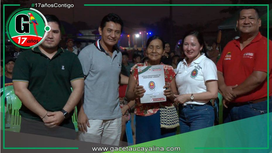 127 títulos de propiedad fueron entregados a familias del A.H. Jardines de Manantay