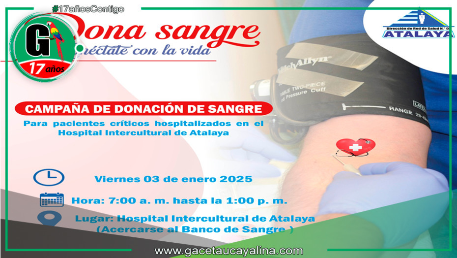  Campaña de donación de sangre busca salvar vidas