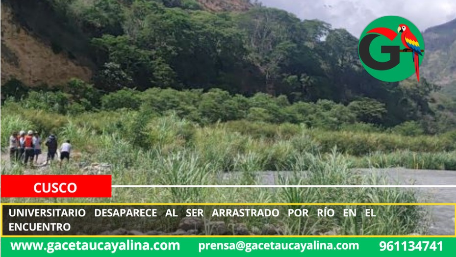 Universitario desaparece al ser arrastrado por río en El Encuentro