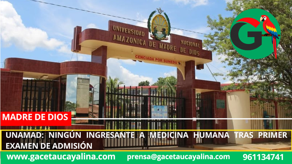 Resultados del examen de Medicina Humana en la UNAMAD generan preocupación