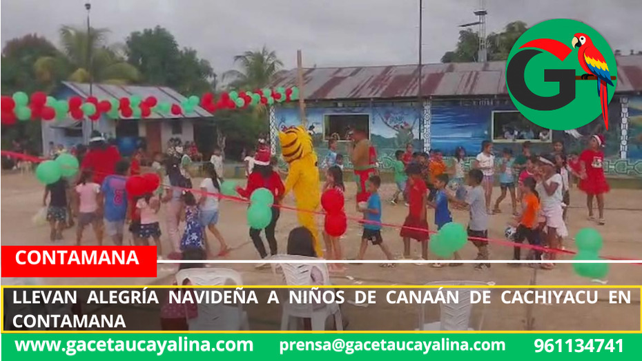 Llevan alegría navideña a niños de Canaán de Cachiyacu en Contamana