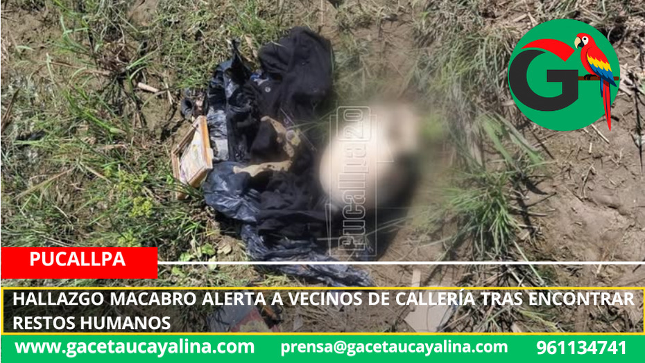 Restos humanos y objetos rituales son hallados a orillas del río Ucayali