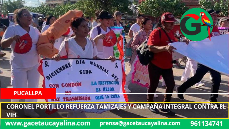 Coronel Portillo refuerza tamizajes y campaña integral contra el VIH
