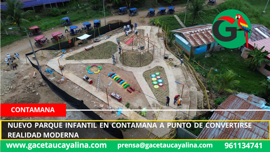 Nuevo parque infantil en Contamana a punto de convertirse realidad moderna