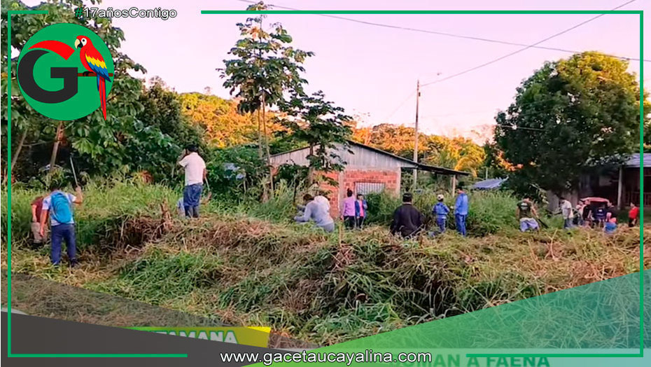Vecinos y municipalidad trabajan por parque recreacional en barrio en Contamana