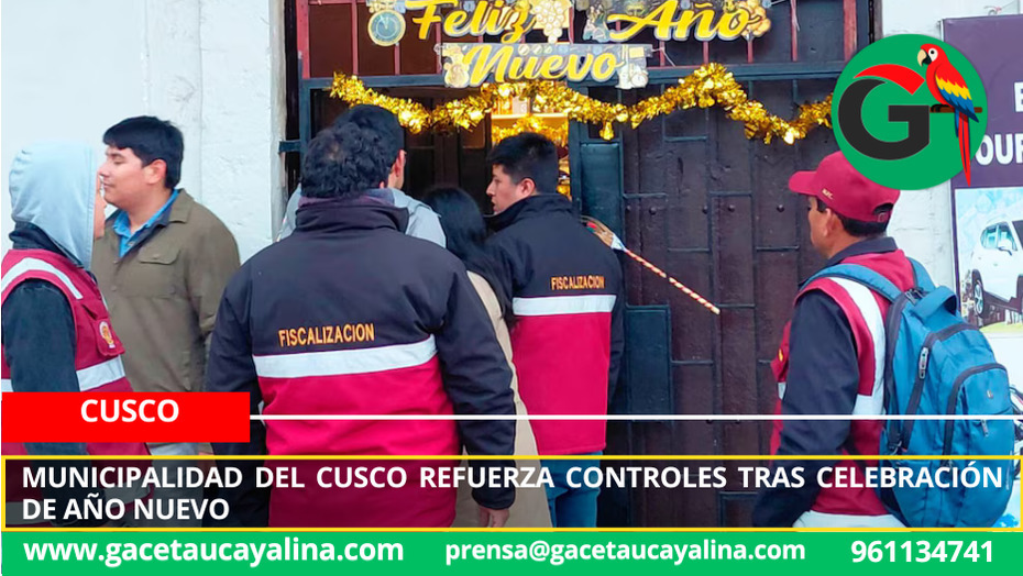 Municipalidad del Cusco refuerza controles tras celebración de Año Nuevo