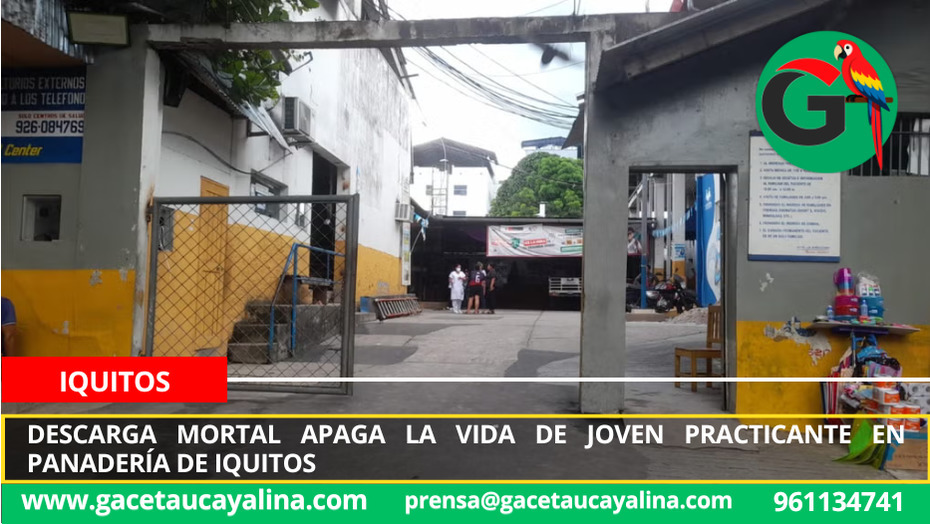 Descarga mortal apaga la vida de joven practicante en panadería de Iquitos