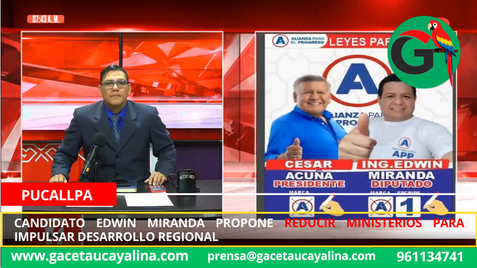 Candidato Edwin Miranda propone reducir ministerios para impulsar desarrollo regional