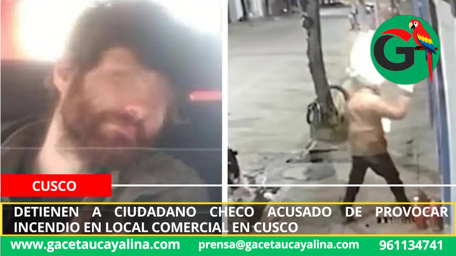 Detienen a ciudadano checo acusado de provocar incendio en local comercial en Cusco