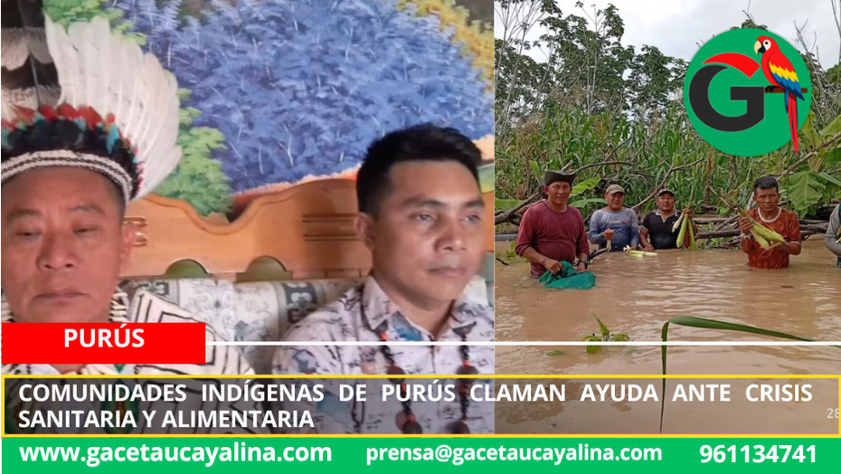 Comunidades indígenas de Purús claman ayuda ante crisis sanitaria y alimentaria