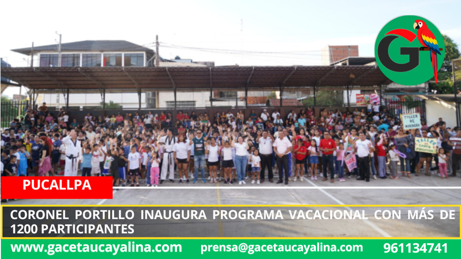 Coronel Portillo inaugura programa vacacional con más de 1200 participantes