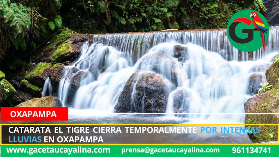 Catarata El Tigre cierra temporalmente por intensas lluvias en Oxapampa