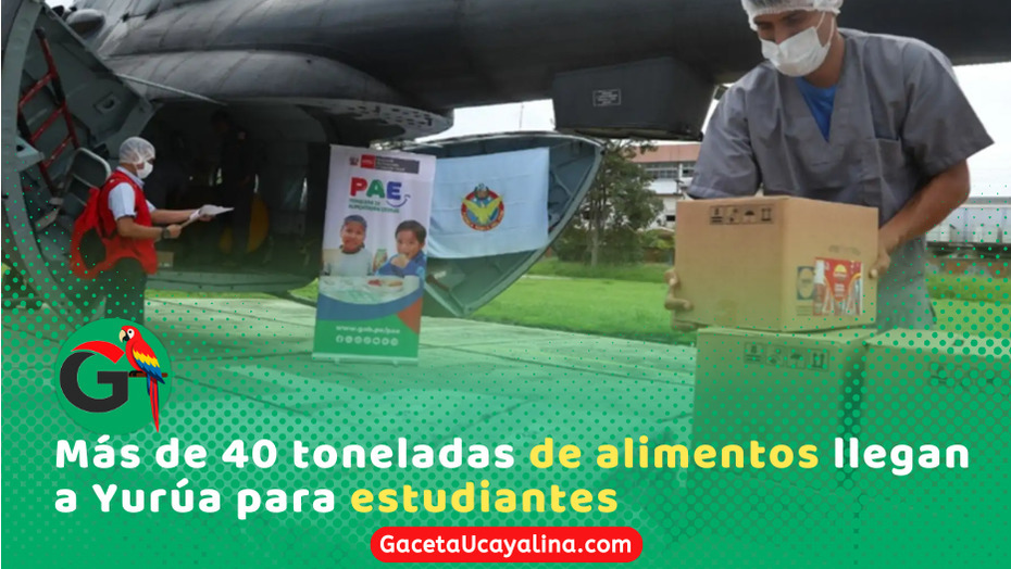 FAP traslada 40 toneladas de alimentos escolares a Yurúa
