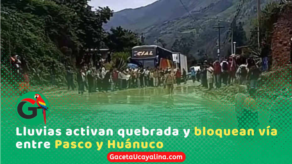 Huaico bloquea carretera entre Pasco y Huánuco tras intensas lluvias