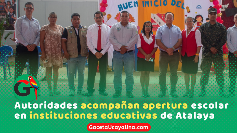 Gerencia Territorial de Atalaya respalda inicio del año escolar en la provincia
