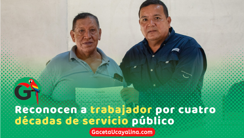 Gerencia Territorial reconoce 40 años de servicio de trabajador en Atalaya
