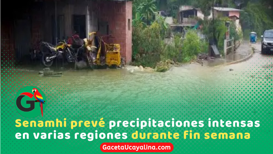 Senamhi alerta lluvias fuertes en sierra y selva este fin de semana