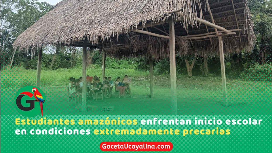 Niños amazónicos estudian sin aulas dignas en Perú rural