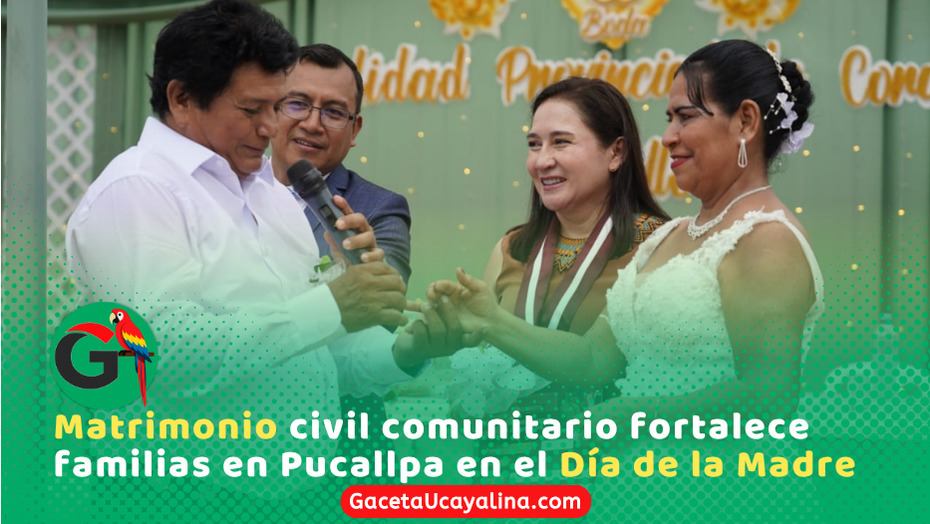 Matrimonio civil comunitario une a 50 parejas en Pucallpa